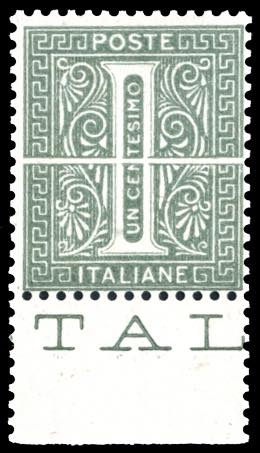 1864 -1 cent. verde grigio chiaro, ... 