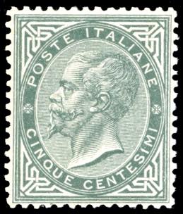 1866 - 5 cent. De La Rue, tiratura ... 