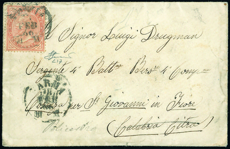1866 - 10 cent. De La Rue, ... 