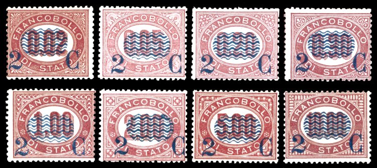 1878 - Servizio soprastampati, ... 