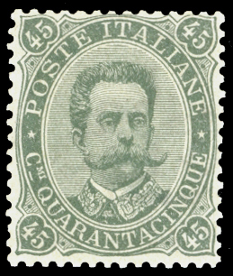 1889 - 45 cent. verde oliva (46), ... 
