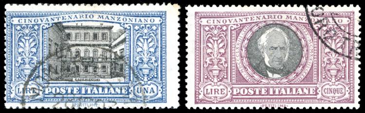 1923 - 1 lira e 5 lire Manzoni ... 