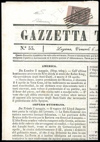 1853 - 9 cent. violetto grigio, ... 