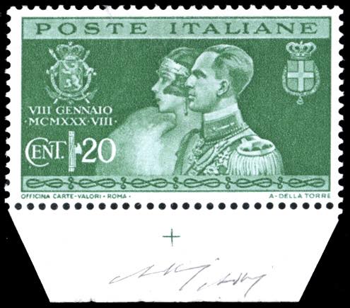 1930 - 20 cent. verde, nozze di ... 