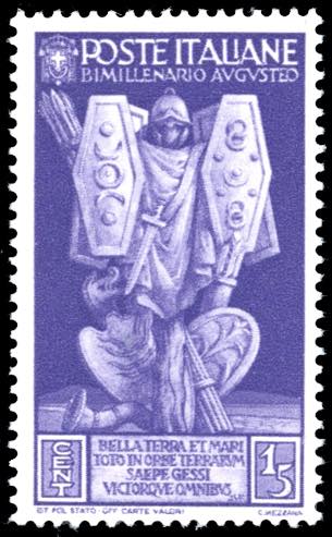 1937 - 15 cent. Augusto violetto, ... 