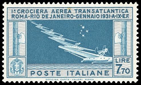 1930 - 7,70 lire Crociera Balbo ... 