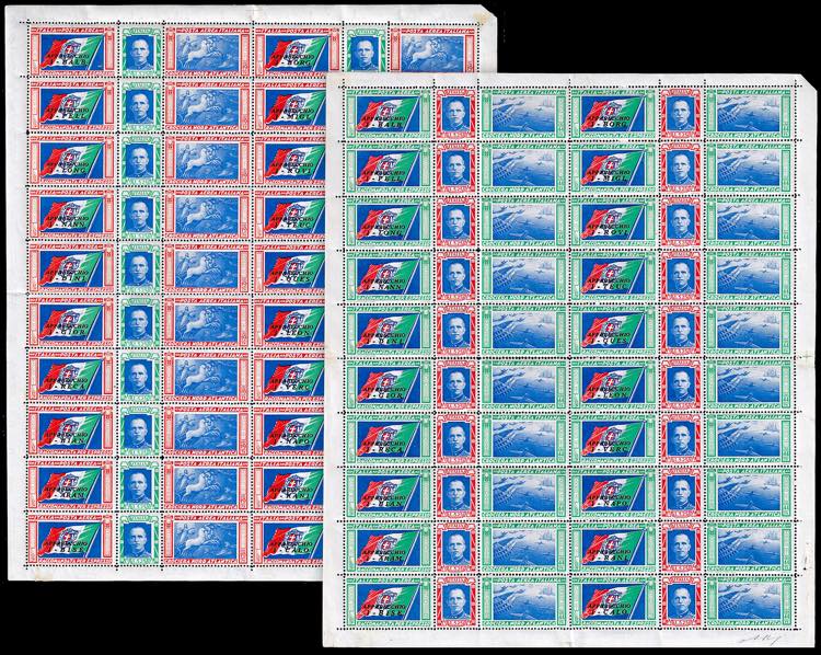 1933 - Serie completa in fogli dei ... 