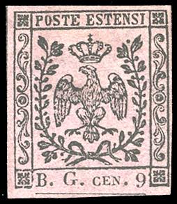 1853 - 9 cent. violetto grigio, ... 