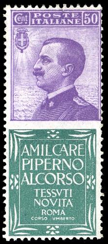1924 - 50 cent. Piperno (13), ... 