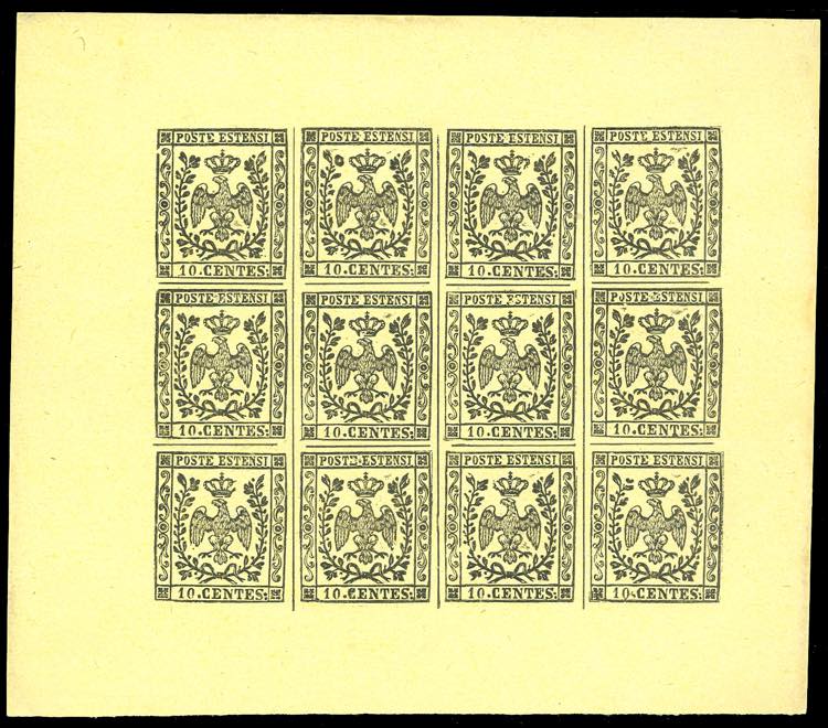 1852 - 10 cent. giallo, carta ... 
