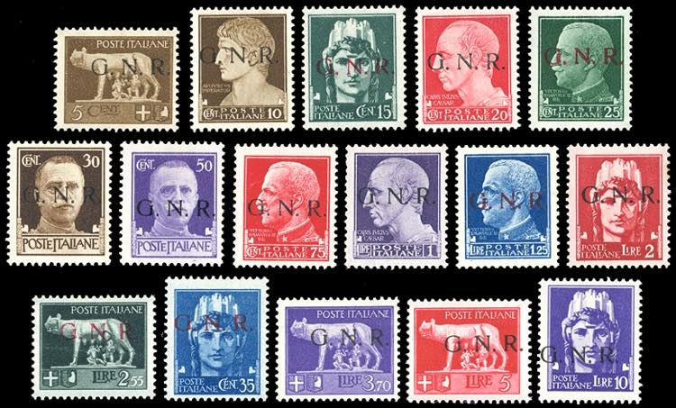 1943 - Soprastampati G.N.R., ... 