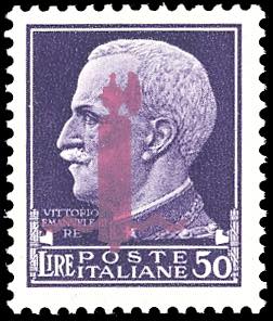 1944 - 50 lire soprastampa fascio ... 