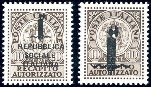 1944 - Non emessi, soprastampati ... 