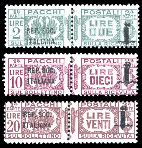 1944 - 2 lire, 10 lire e 20 lire ... 