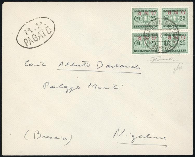 1944 - 25 cent. soprastampa G.N.R. ... 