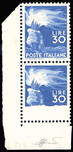 1947 - 30 lire Democratica, coppia ... 