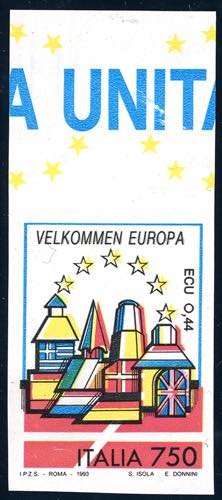 1993 - 750 lire Danimarca, Europa ... 