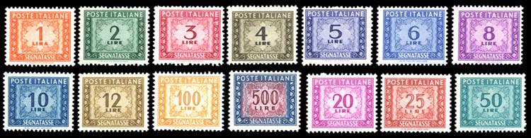 1947/54 - Filigrana ruota, serie ... 