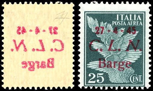 BARGE POSTA AEREA 1945 - 25 cent. ... 