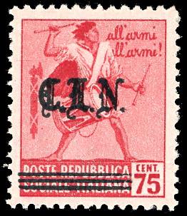 TORINO 1945 - 75 cent. rosa ... 