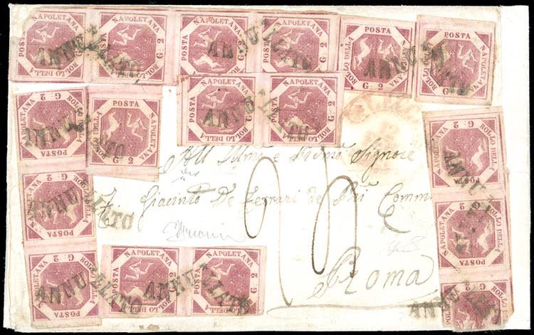 1861 - 2 grana rosa brunastro, III ... 