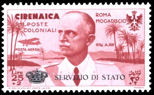 SERVIZIO AEREO 1934 - 25 + 2 lire ... 