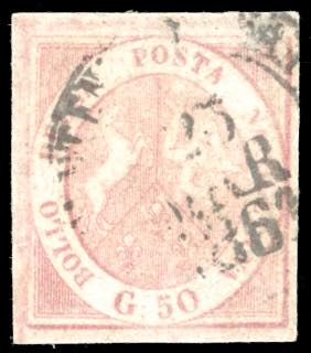 1861 - 50 grana rosa carminio ... 