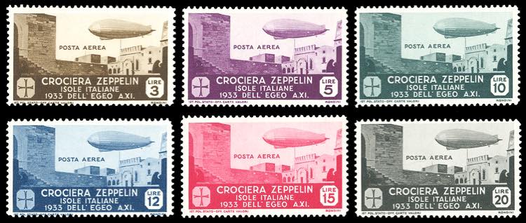 POSTA AEREA 1933 - Zeppelin, serie ... 