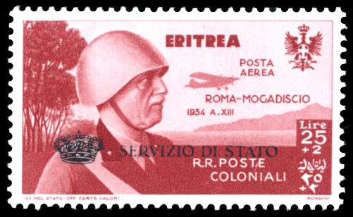 SERVIZIO AEREO 1934 - 25 + 2 lire ... 
