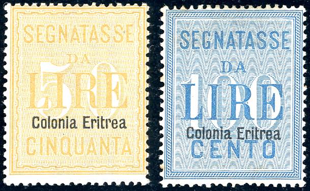 SEGNATASSE 1903 - 50 e 100 lire ... 