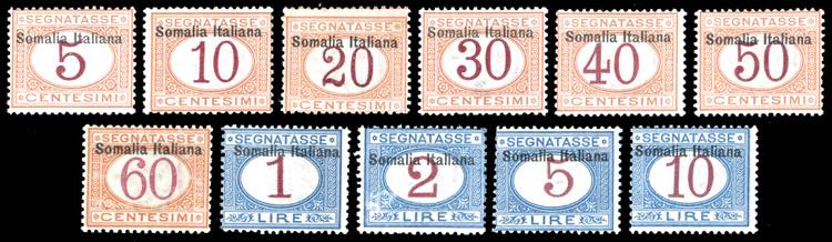 SEGNATASSE 1909 - Soprastampati in ... 