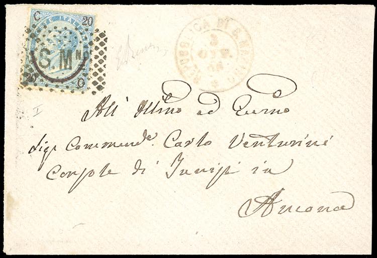 1866 - 20 cent. su 15 cent. Ferro ... 