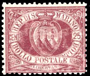 1890 - 25 cent. Stemma (5), ... 