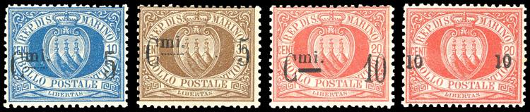 1892 - Soprastampati, serie ... 