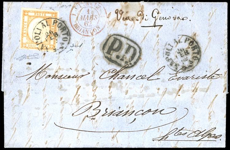 1862 - 10 grana arancio (22), ... 