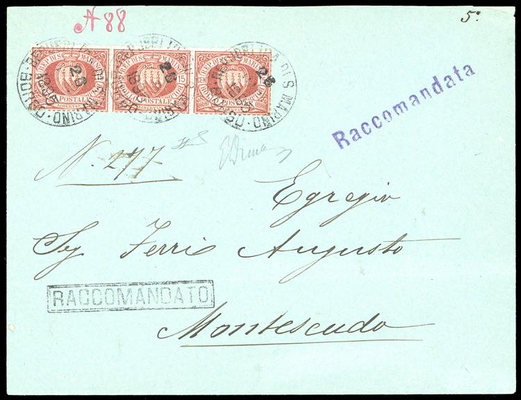 1895 - 15 cent. carminio bruno, ... 