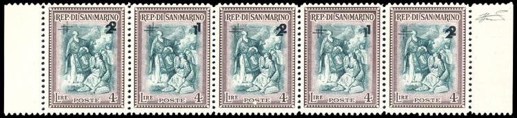 1947 - 1 + 4 lire e 2 + 4 lire ... 