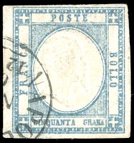 1861 - 50 grana azzurro grigio ... 