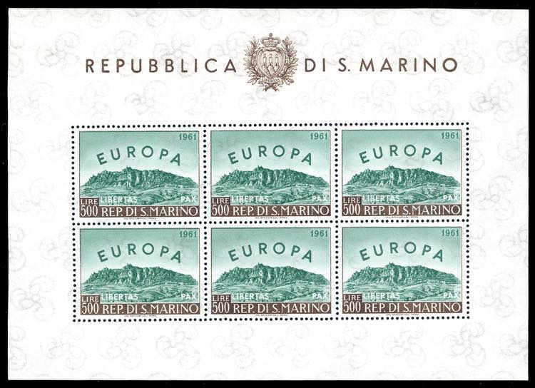 1961 - 500 lire Europa, foglietto ... 