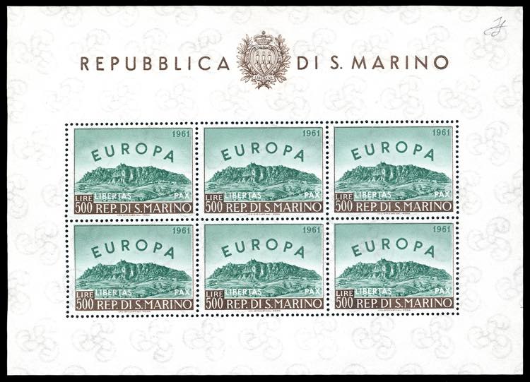 1961 - 500 lire Europa, foglietto ... 