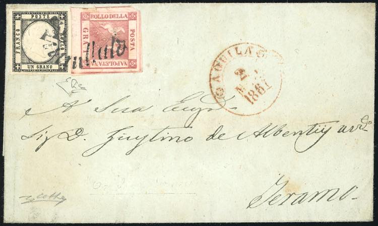 1861 - 1 grano rosa carminio, II ... 