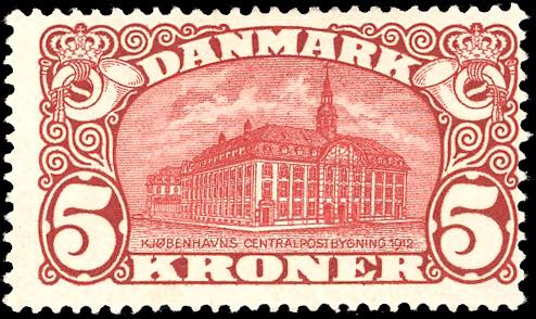 DANIMARCA 1912 - 5 k. Palazzo ... 