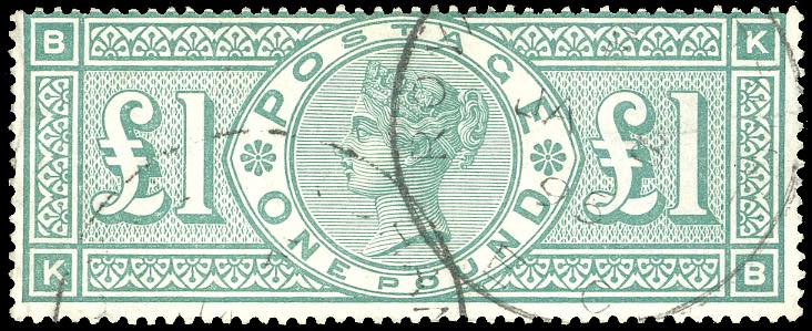 GRAN BRETAGNA 1891 - 1 £ verde, ... 