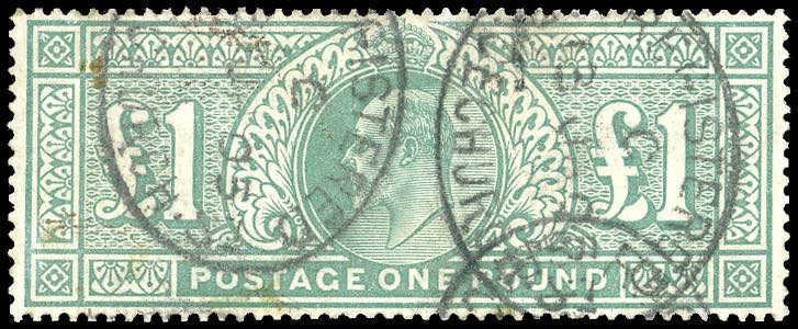 GRAN BRETAGNA 1902 - 1 £ verde, ... 