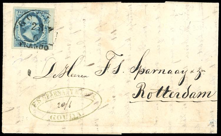 OLANDA 1852 - 5 cent. Re Guglielmo ... 