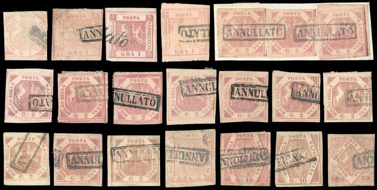 NAPOLI 1858 - Lotto di 21 ... 