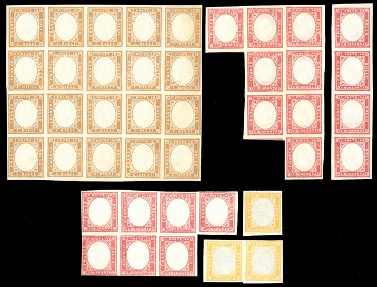 SARDEGNA 1863 - 10 cent., blocco ... 