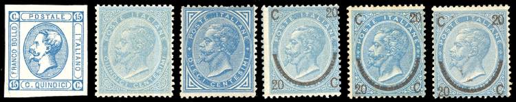 REGNO DITALIA 1863/1877 - Sei ... 