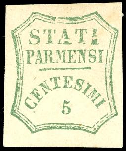 1859 - 5 cent. verde azzurro (12), ... 