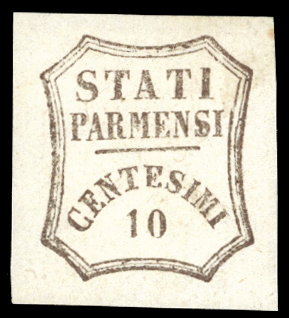 1859 - 10 cent. bruno grigiastro ... 